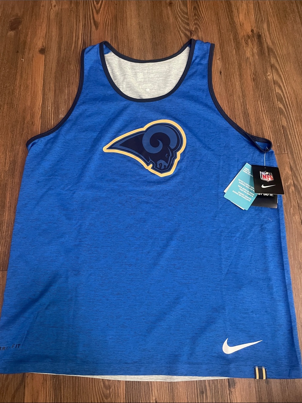 NIKE NFL Blue Rams tank top,Sz.L!NWT